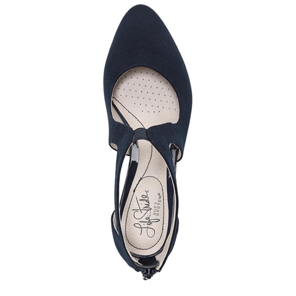 Women's Giovanna Pump Navy Heel - Picture 5 of 11